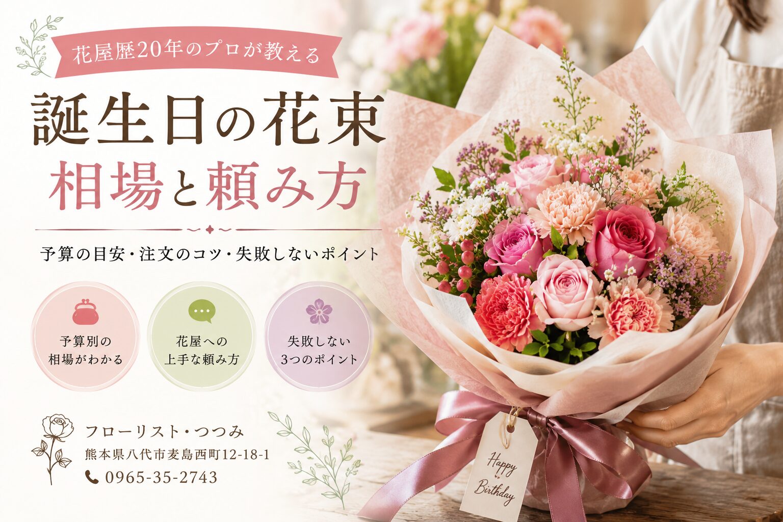 誕生日の花束で失敗しないポイント