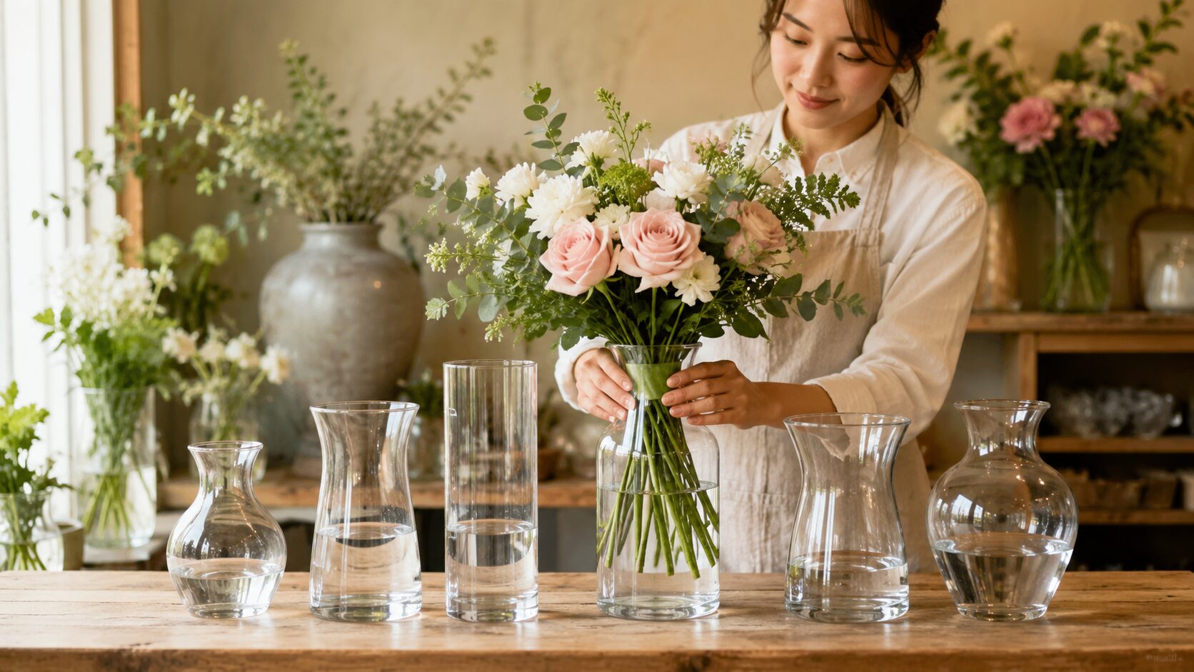 茎を斜めにカットして水揚げ