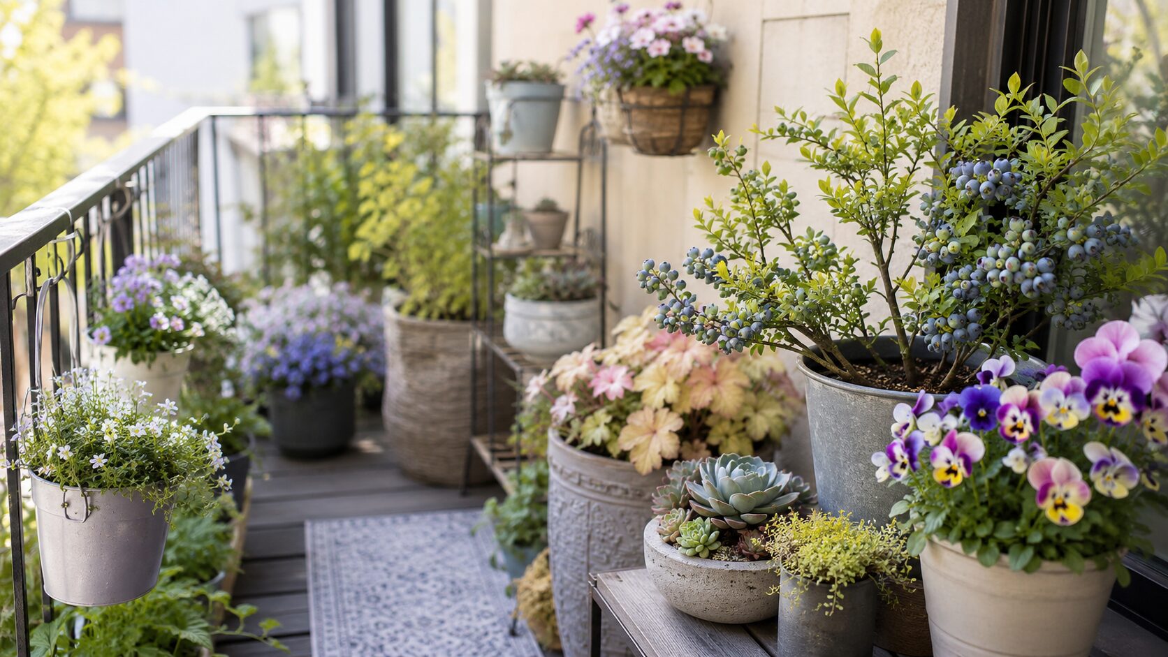 北向きベランダの植物